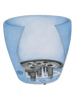 Viva Round Self-Watering Rolling Planter, 17.25” Diameter -Outdoor Garden Store 39325 002