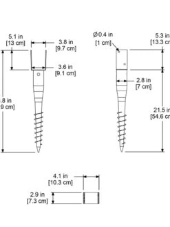 No-Dig Ground Screw For Mailpost -Outdoor Garden Store 8587086 02V tif