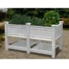 Cambridge Elevated Planter With Extension 1 Cambridge Elevated Planter With Extension -Outdoor Garden Store 8588171 01v cambridge white vinyl elevated planter with extension