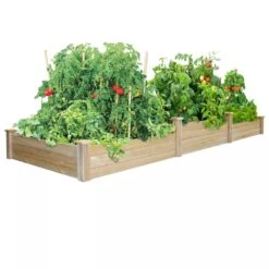 Pine Raised Garden Bed, 2'x4'x10.5" High -Outdoor Garden Store 8588181 01V tif