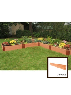 Classic Sienna Raised Garden Bed "L" Shaped With 2" Boards 8 Classic Sienna Raised Garden Bed "L" Shaped With 2" Boards -Outdoor Garden Store 8588255 01v sienna composite raised garden bed 2 inch l shaped