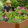 Classic Sienna Composite Raised Bed, 11" High With 2" Board