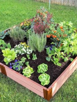 Classic Sienna Composite Raised Bed, 11" High With 2" Board 14 Classic Sienna Composite Raised Bed, 11" High With 2" Board -Outdoor Garden Store 8588280 05V tif
