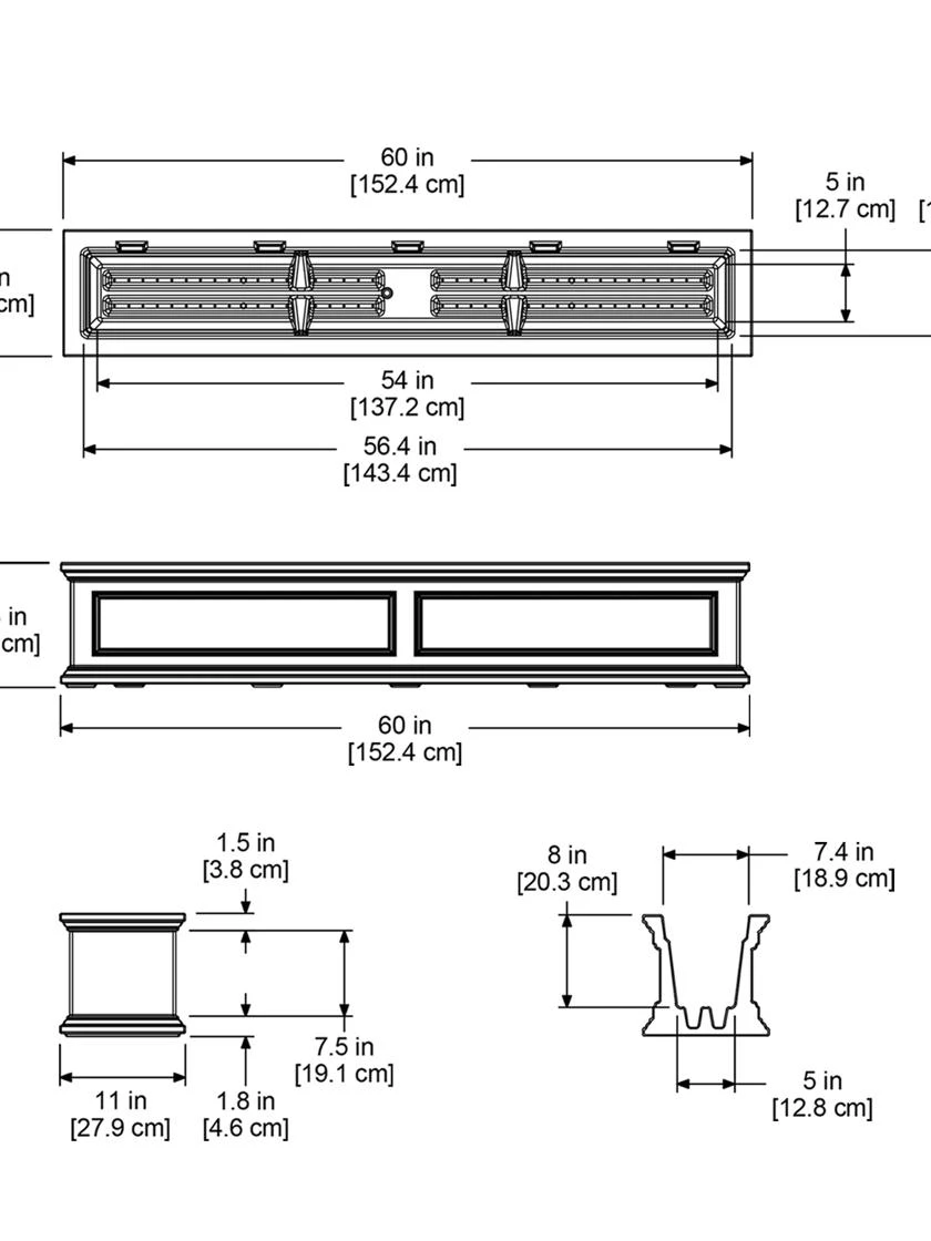 Fairfield Self-Watering Window Box, 5’ 11 Fairfield Self-Watering Window Box, 5’ - Image 9