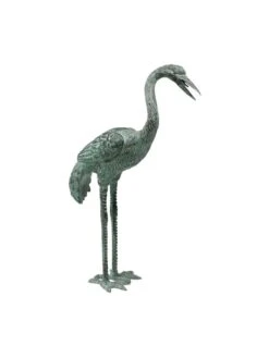 Bronze Crane Statues, Small 7 Bronze Crane Statues, Small -Outdoor Garden Store 8589916 001v