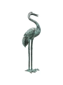 Bronze Crane Statues, Large 6 Bronze Crane Statues, Large -Outdoor Garden Store 8589918 001v