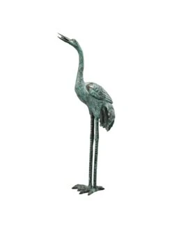 Bronze Crane Statues, Large 7 Bronze Crane Statues, Large -Outdoor Garden Store 8589919 001v