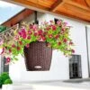 Lechuza® Nido Cottage Wicker Hanging Planter -Outdoor Garden Store 8591154MC 007V tif
