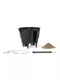 Lechuza® Nido Cottage Wicker Hanging Planter -Outdoor Garden Store 8591154WT 001V tif