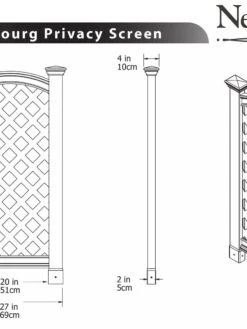 Luxembourg Vinyl Privacy Screen -Outdoor Garden Store 8593147 03V tif
