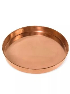 Large Round Copper Plant Tray, 14" -Outdoor Garden Store 8593531 1173 tif