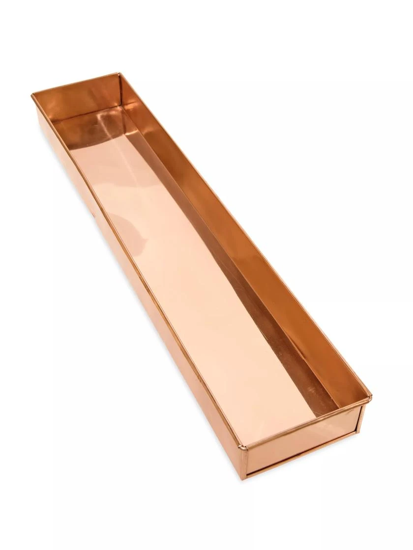 Rectangular Copper Plant Tray, 24" X 5" 4 Rectangular Copper Plant Tray, 24" X 5" - Image 2