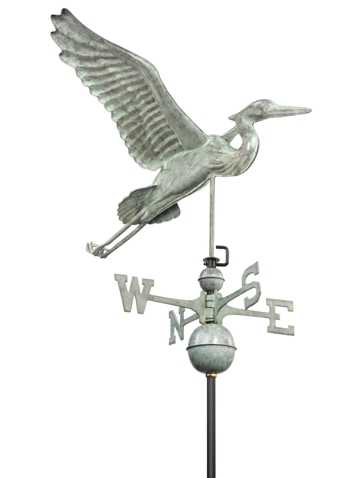Verde Copper Heron Weathervane, Standard Size 6 Verde Copper Heron Weathervane, Standard Size - Image 4