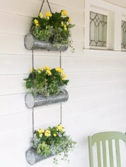 Galvanized Hanging Triple Planter -Outdoor Garden Store 8595213 1108 tif