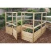 Garden In A Box Cedar Raised Bed With Deer Fence, 8' X 8' -Outdoor Garden Store 8595875 01V raised cedar garden bed with deer fence 8 x 8 3 4