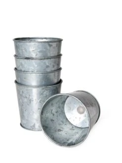 Galvanized Planting Cups, Set Of 5 -Outdoor Garden Store 8596104 9746 tif