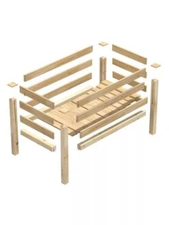 Elevated Cedar Garden Bed, 2' X 4' X 31" -Outdoor Garden Store 8596147 09V 3 4