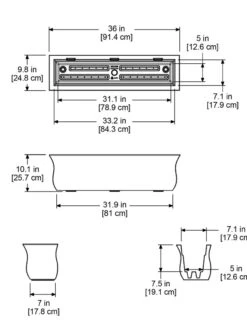 Valencia Window Box, 3' 11 Valencia Window Box, 3' -Outdoor Garden Store 8596436 18V tif