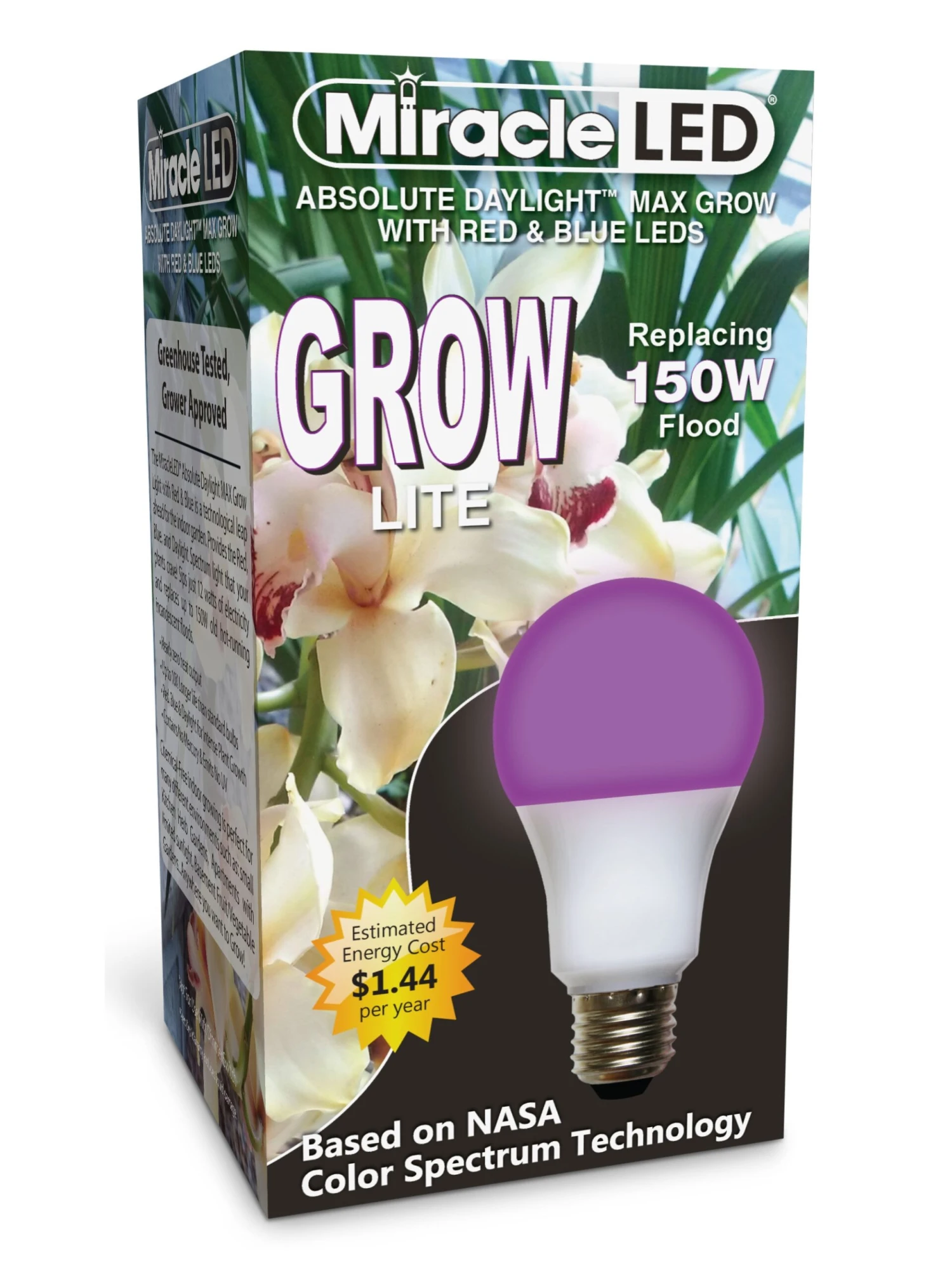 Miracle LED® Grow Light Bulb, Red And Blue 3 Miracle LED® Grow Light Bulb, Red And Blue