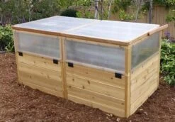 Garden In A Box Cedar Raised Bed With Greenhouse, 3' X 6' -Outdoor Garden Store 8597082 04V tif