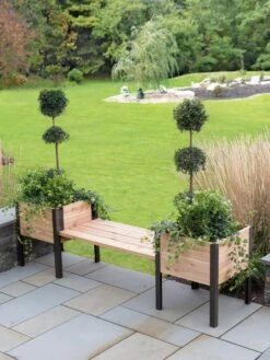 Elevated Cedar Planter Bench Kit, Natural, 90" 11 Elevated Cedar Planter Bench Kit, Natural, 90" -Outdoor Garden Store 8597992 9601 tif