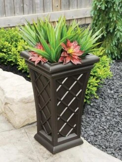 Carolina Self-Watering Tall Planter, 28" -Outdoor Garden Store 8598645 03V tif