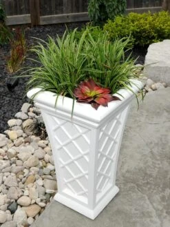 Carolina Self-Watering Tall Planter, 28" -Outdoor Garden Store 8598645 09V tif