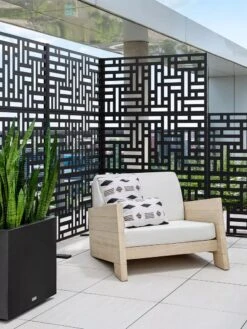 Veradek 3-Panel Privacy Screen Set, Blocks -Outdoor Garden Store 8599185 08V tif