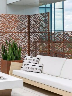 Veradek 2-Panel Privacy Screen Set, Flowleaf -Outdoor Garden Store 8599212 06V tif