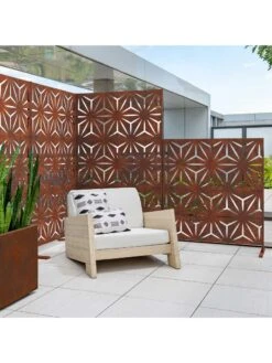Veradek 2-Panel Privacy Screen Set, Star -Outdoor Garden Store 8599214 05v