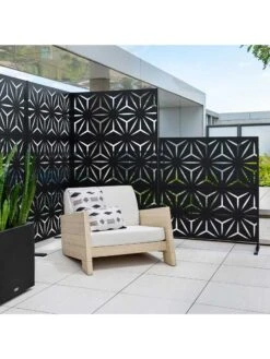 Veradek 2-Panel Privacy Screen Set, Star -Outdoor Garden Store 8599214 09v