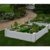 Raised Garden Bed With Grow Grid, 4' X 4' -Outdoor Garden Store 8599291 01V vita raised garden bed with grow grid 4 ft by 4 ft white