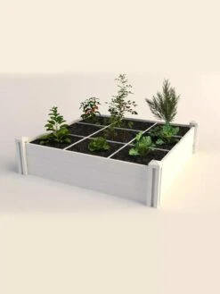 Raised Garden Bed With Grow Grid, 4' X 4' -Outdoor Garden Store 8599291 02V