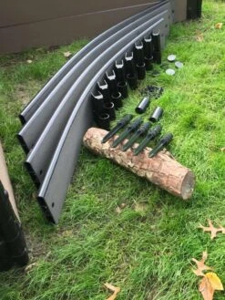 Curved Composite Landscape Edging Kit With 1" Boards -Outdoor Garden Store 8599404 16V tif