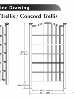 Concord Composite Vinyl Trellis 7 Concord Composite Vinyl Trellis -Outdoor Garden Store 8599770 03V tif