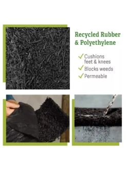 Recycled Rubber Mulch Edging, 12’ X 6” -Outdoor Garden Store 8599854 material GSC