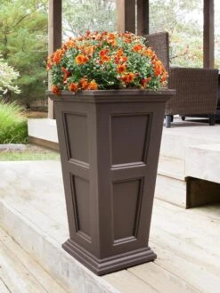 Fairfield Self-Watering Tall Patio Planters, 34” -Outdoor Garden Store 8600109 03V tif