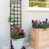 Mission-Style Planter Stand With Trellis -Outdoor Garden Store 8600111 19900 tif