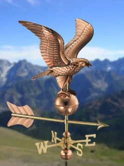 Eagle Garden Copper Weathervane With Pole -Outdoor Garden Store 8600278 05v
