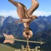 Eagle Cottage Copper Weathervane With Roof Mount 1 Eagle Cottage Copper Weathervane With Roof Mount -Outdoor Garden Store 8600278 05v eagle cottage copper weathervane roof mount