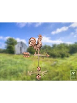 Bantam Rooster Copper Weathervane -Outdoor Garden Store 8600280 04v
