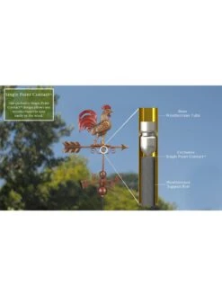 Bantam Rooster Copper Weathervane -Outdoor Garden Store 8600280 07v
