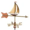 Sailboat Garden Copper Weathervane With Pole -Outdoor Garden Store 8600347 02v sailboat garden copper weathervane pole