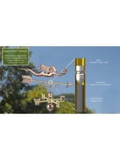 Little Mermaid Copper Weathervane -Outdoor Garden Store 8600350 06v