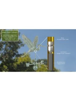Graceful Blue Heron Copper Weathervane -Outdoor Garden Store 8600374 06v