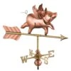 Flying Pig Cottage Copper Weathervane With Roof Mount 2 Flying Pig Cottage Copper Weathervane With Roof Mount -Outdoor Garden Store 8600376 01v flying pig cottage weathervane roof mount
