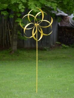 Feather Wind Spinner, 32" 5 Feather Wind Spinner, 32" -Outdoor Garden Store 8600477 02v feather wind spinner 32 inch yellow
