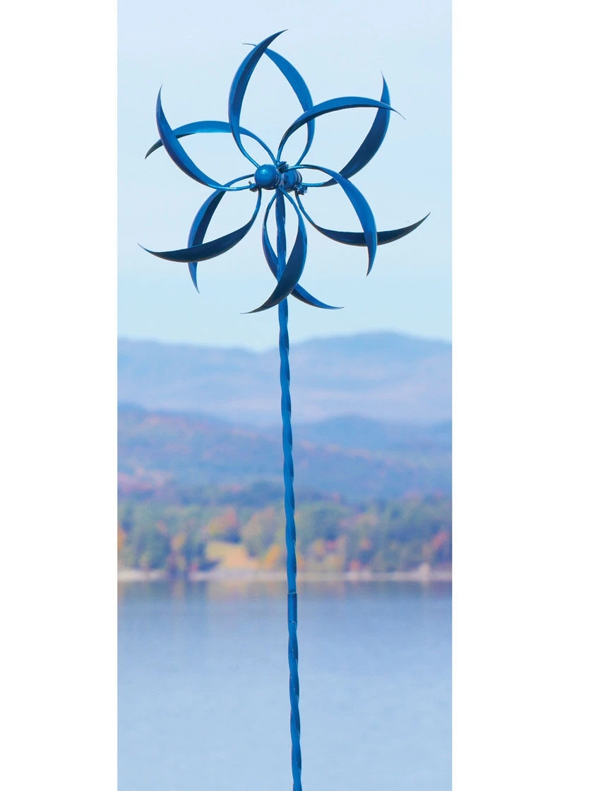Feather Staked Wind Spinner, 15" 4 Feather Staked Wind Spinner, 15" - Image 2