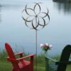 Feather Staked Wind Spinner, 32" 2 Feather Staked Wind Spinner, 32" -Outdoor Garden Store 8600481 01v feather staked wind spinner 32 inch
