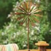 Wagon Wheel Clamp Wind Spinner, 14" -Outdoor Garden Store 8600492 01V tif